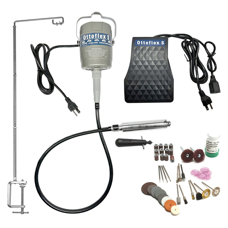Ottoflex S Flex Shaft Kit-30 Handstück, Fußsteuerung, AK11 Kit 43-teilige Bits und Aufhänger