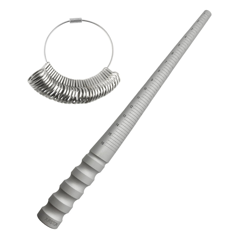 Durston PrecisionFit Set of Aluminum Ring Stick & Ring Finger Sizers USA Sizes