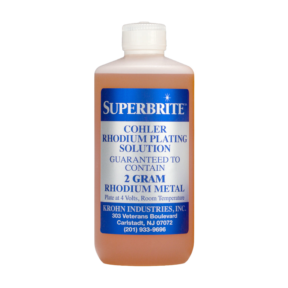 Cohler Superbrite 2g/Pint Rhodium Plating Solution | Cohler — Otto Frei