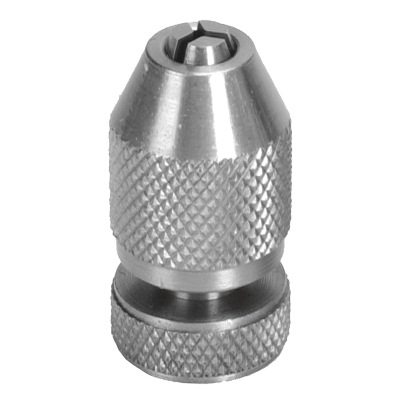 Steel Bur Chuck  0" To 1/4" Capacity-Fits Baldor Tapered Shaft Motors-Right Side