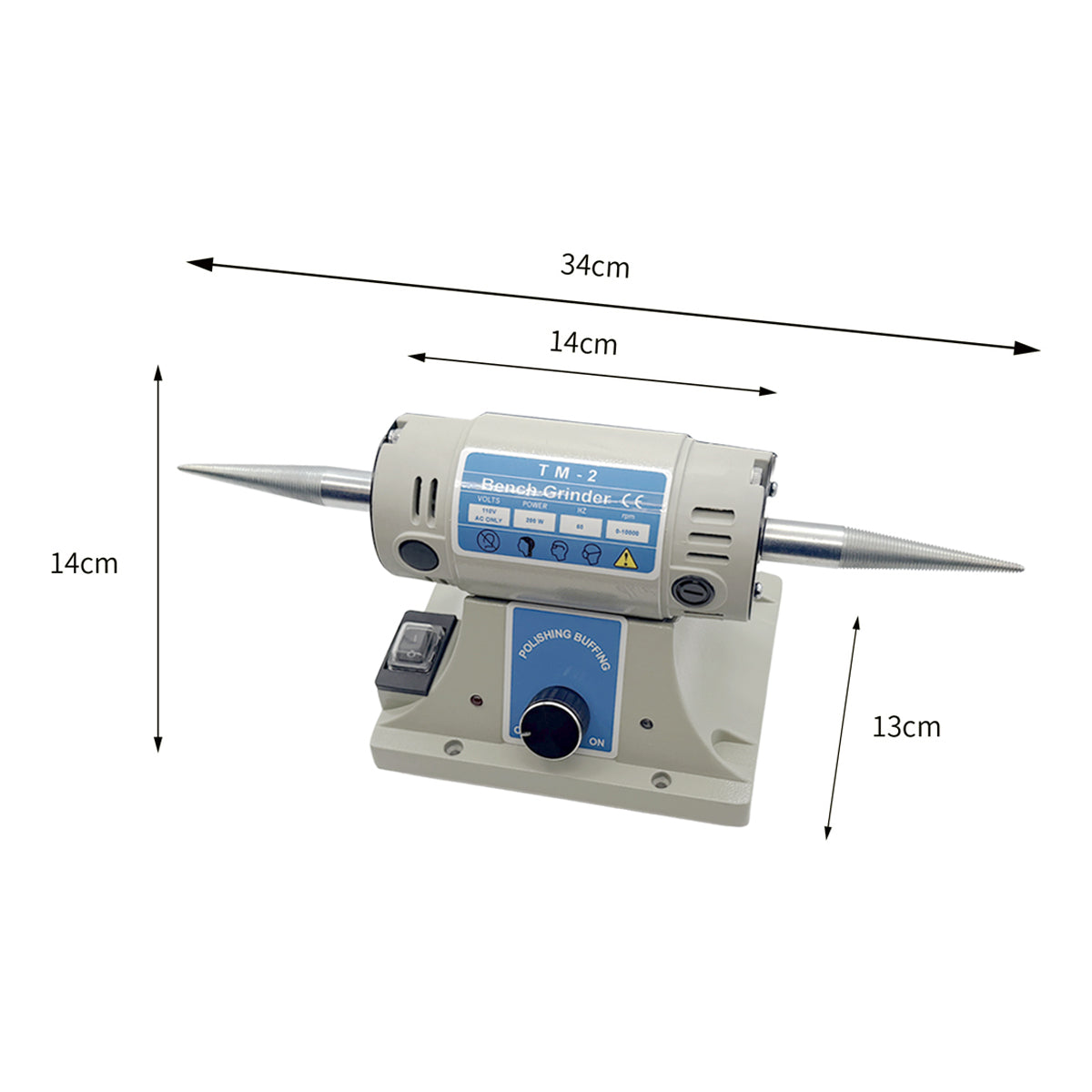 Mini Buffing Machine TM-2B 110V | Variable Speed Polisher — Otto Frei