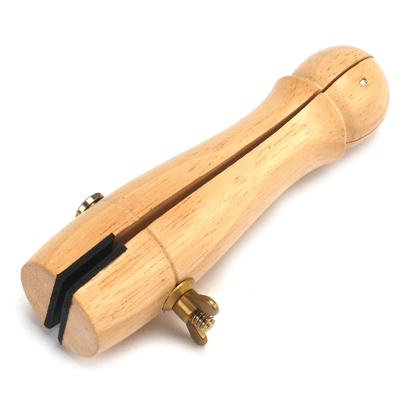 Ringklemme mit Federfunktion, mit Leder ausgekleidet