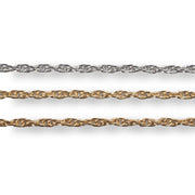 14K, 18KY & Platinum Rope Chain 1.1 mm-Sold by the Inch - Otto Frei