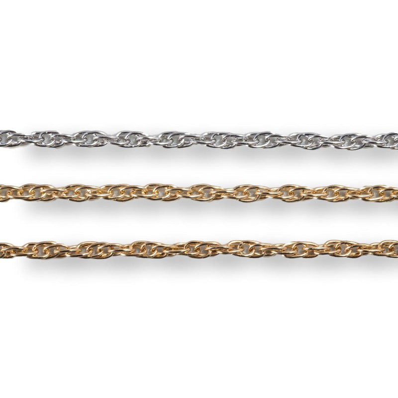14K, 18KY & Platinum Rope Chain 1.1 mm-Sold by the Inch - Otto Frei