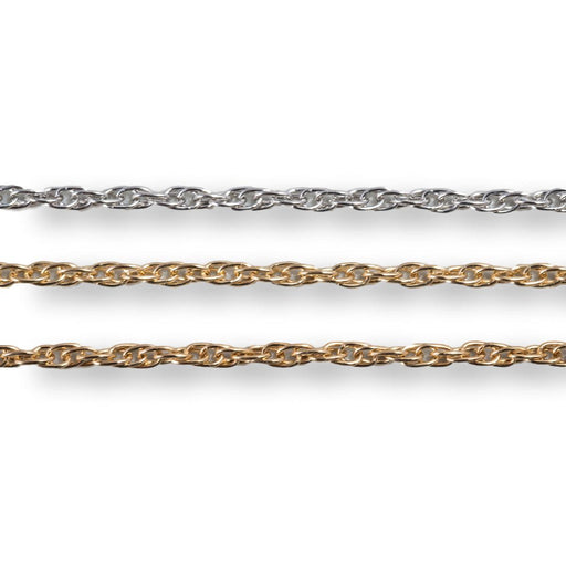 14K, 18KY & Platinum Rope Chain 1.1 mm-Sold by the Inch - Otto Frei