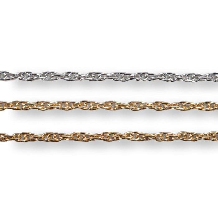 14K, 18KY & Platinum Rope Chain 1.1 mm-Sold by the Inch - Otto Frei