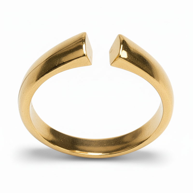 14K & Platinum Half Round Ring Shanks with Wide Flat End