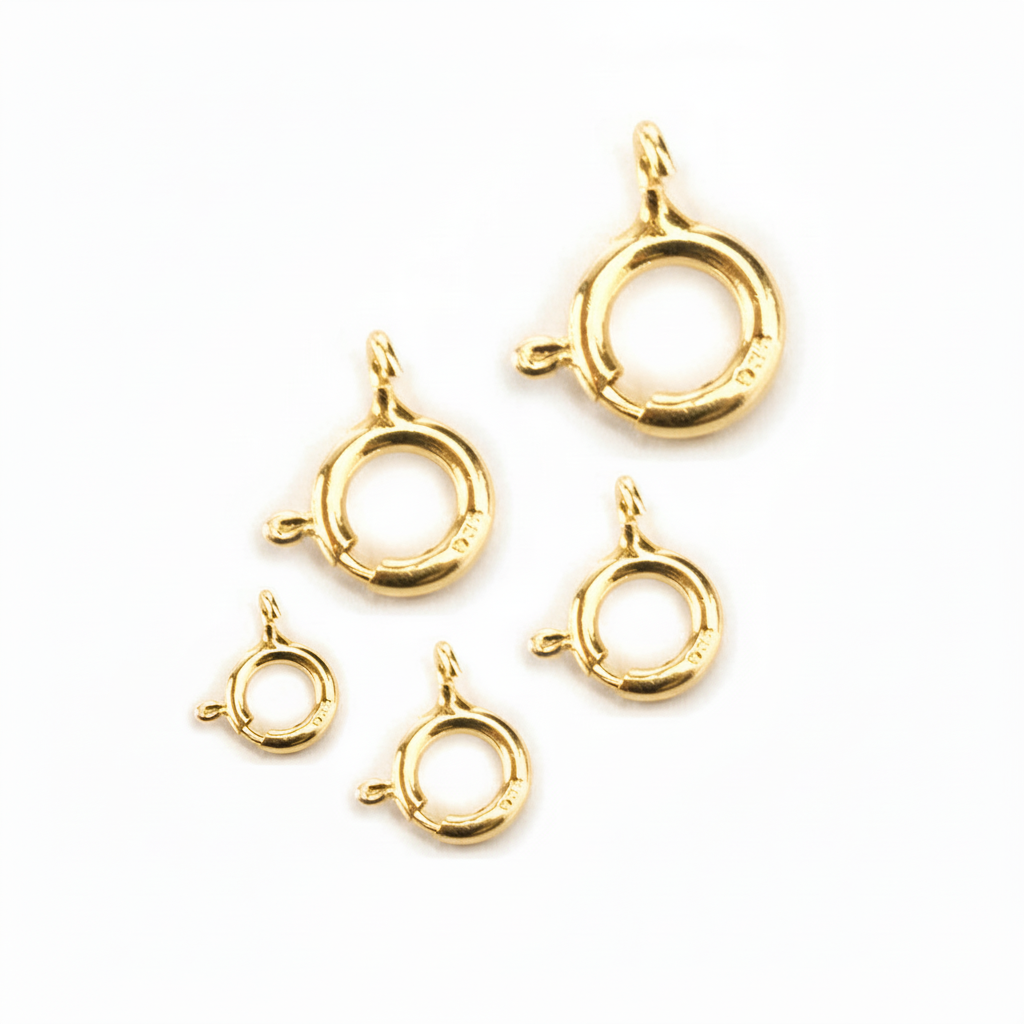 Open Top Spring Ring Clasps Sterling & Gold Filled | Pack of 12: Otto Frei