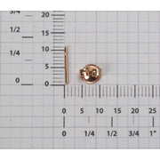 14K Pink .040" Friction Earring Post and Heavy 5.8mm Back Set - Otto Frei