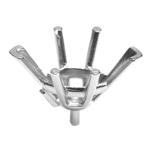 14K White & Platinum Marquise Double Gallery V-End with Peg 6-Prong Cast - Otto Frei