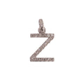 14K weißer Buchstabe Z-Diamantanhänger, 6 Punkte, 8 mm