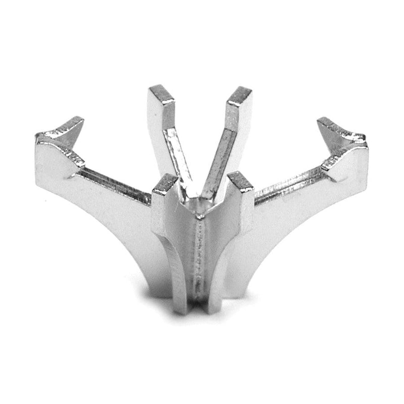 14K White Marquise V-End 6-Prong Die Struck - Otto Frei