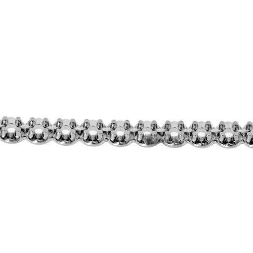 14K White Pin-Point Strip Settings for 1.0 to 2.0mm Round Stones Die Struck - Otto Frei