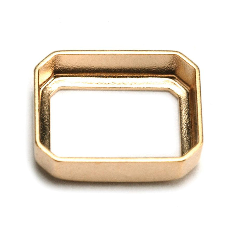 14K Yellow, 14K White & 18K Yellow Emerald Low Base Bezel Die Struck - Otto Frei