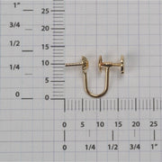 14K Yellow Ear Screw 5mm Cup With Peg - Otto Frei