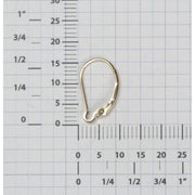 14KY Lever Back Plain with Intergral Ring - Otto Frei