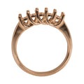 Monture de bague entrecroisée à 5 pierres rondes de 3,0 mm en or jaune 14 K