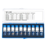 14K Yellow Round Click & Lock Jump Ring 60 Piece Assortments - Otto Frei