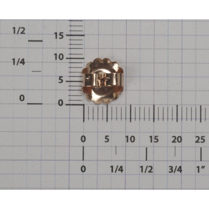 14KP & 18KP Rose Gold Monster Plain 10mm Friction Earring Backs - Otto Frei