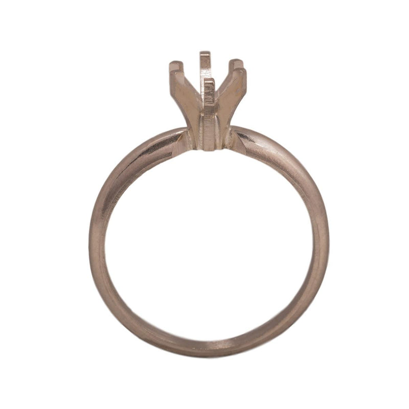 14KW, 14KW/14KY & Platinum Marquise Solitaire 8 x 4.5mm Center Stone 6-Prong Die Struck - Otto Frei