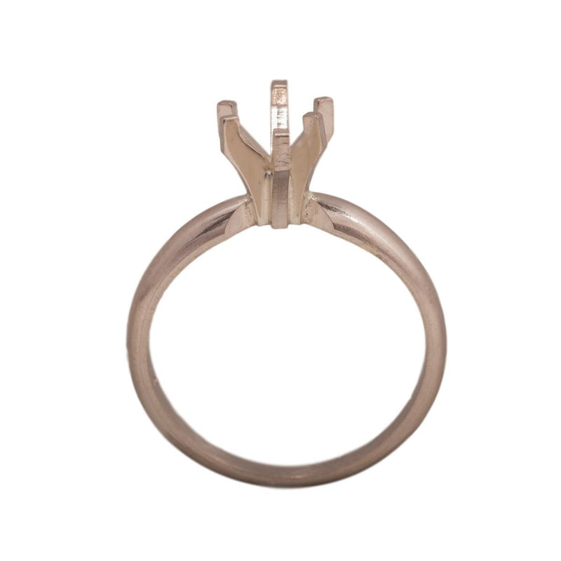 14KW, 14KW/14KY & Platinum Marquise Solitaire 9.5 x 5mm Center Stone 6-Prong Die Struck - Otto Frei