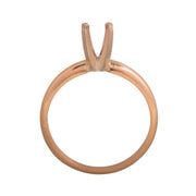 14KW, 14KW/14KY & Platinum Round Solitaire 4.5mm Center Stone 4-Prong Die Struck - Otto Frei