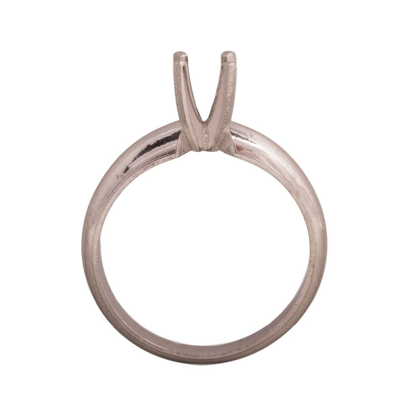 14KW, 14KW/14KY & Platinum Round Solitaire 4.5mm Center Stone 4-Prong Die Struck - Otto Frei