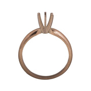 14KW, 14KW/14KY & Platinum Round Solitaire 4.5mm Center Stone 6-Prong Die Struck - Otto Frei