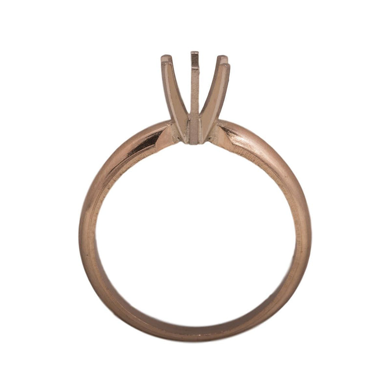 14KW, 14KW/14KY & Platinum Round Solitaire 4.5mm Center Stone 6-Prong Die Struck - Otto Frei