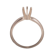 14KW, 14KW/14KY & Platinum Round Solitaire 4.5mm Center Stone 6-Prong Die Struck - Otto Frei