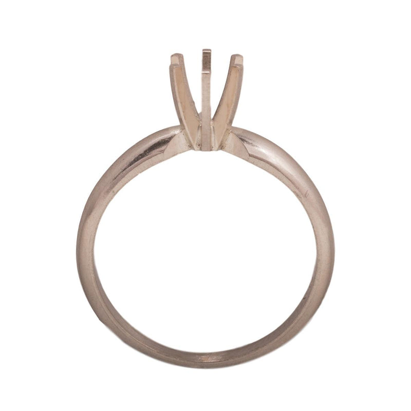 14KW, 14KW/14KY & Platinum Round Solitaire 4.5mm Center Stone 6-Prong Die Struck - Otto Frei