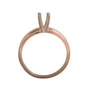 14KW, 14KW/14KY & Platinum Round Solitaire 4mm Center Stone 4-Prong Die Struck - Otto Frei