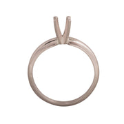 14KW, 14KW/14KY & Platinum Round Solitaire 4mm Center Stone 4-Prong Die Struck - Otto Frei