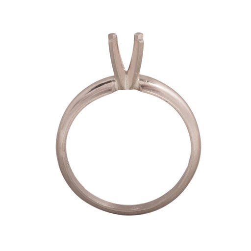 14KW, 14KW/14KY & Platinum Round Solitaire 4mm Center Stone 4-Prong Die Struck - Otto Frei