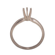 14KW, 14KW/14KY & Platinum Round Solitaire 4mm Center Stone 6-Prong Die Struck - Otto Frei