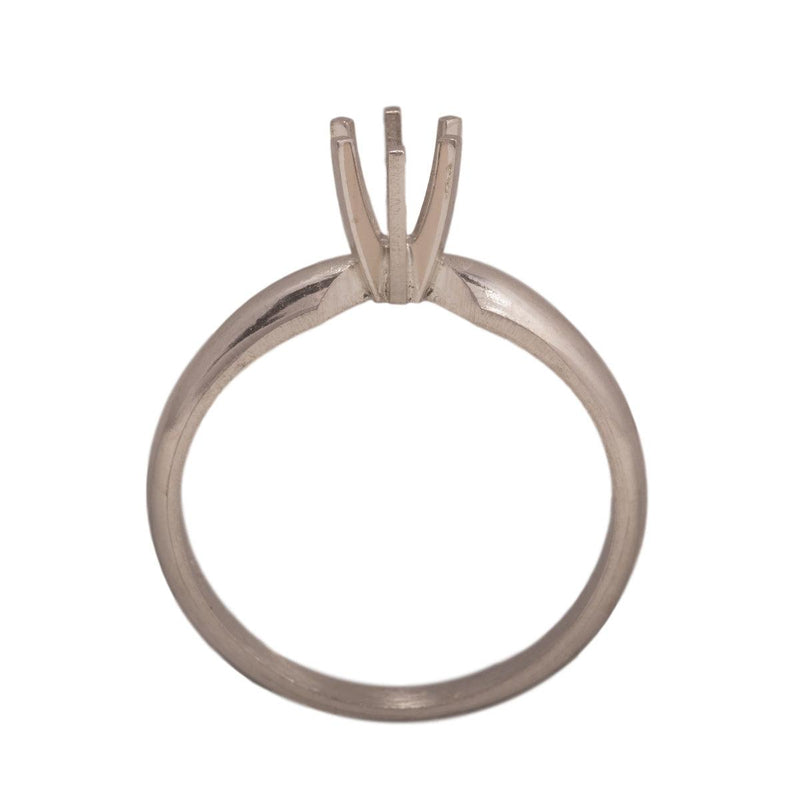 14KW, 14KW/14KY & Platinum Round Solitaire 4mm Center Stone 6-Prong Die Struck - Otto Frei