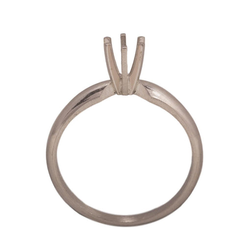 14KW, 14KW/14KY & Platinum Round Solitaire 4mm Center Stone 6-Prong Die Struck - Otto Frei