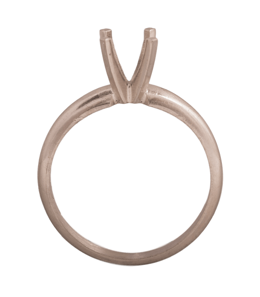 14KW, 14KW/14KY & Platinum Round Solitaire 5.5mm Center Stone 4-Prong Die Struck