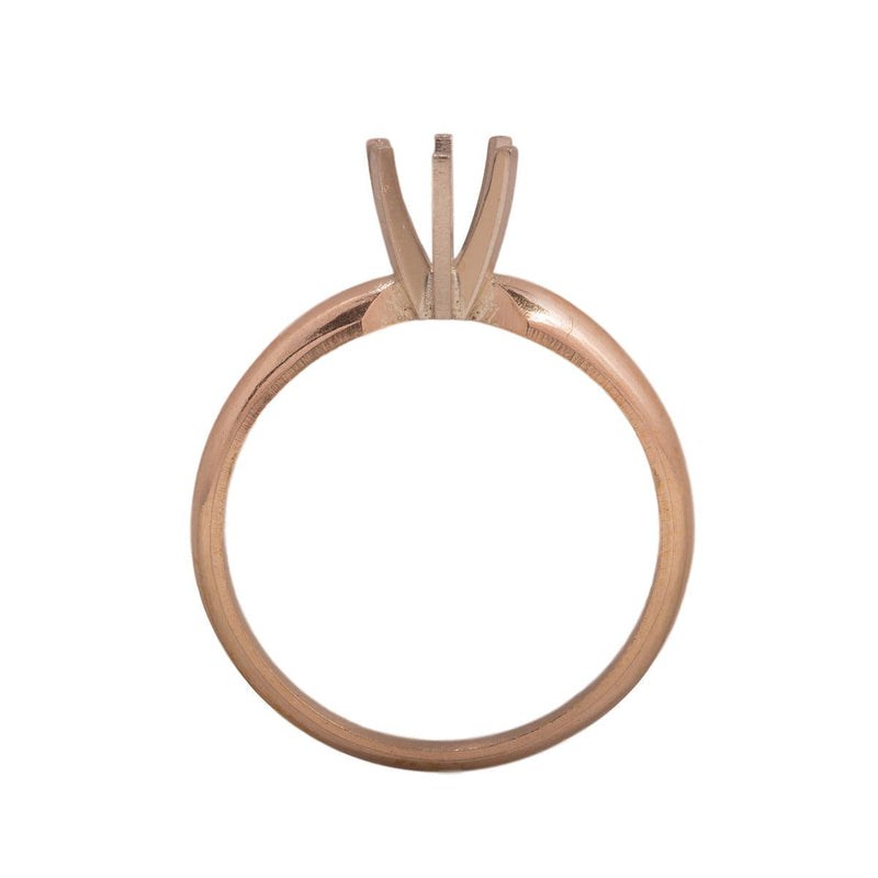 14KW, 14KW/14KY & Platinum Round Solitaire 5mm Center Stone 6-Prong Die Struck - Otto Frei