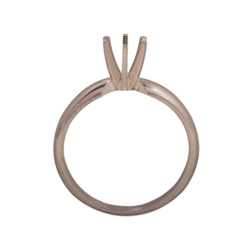 14KW, 14KW/14KY & Platinum Round Solitaire 5mm Center Stone 6-Prong Die Struck - Otto Frei