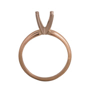 14KW, 14KW/14KY & Platinum Round Solitaire 6.5mm Center Stone 4-Prong Die Struck - Otto Frei