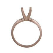 14KW, 14KW/14KY & Platinum Round Solitaire 6.5mm Center Stone 4-Prong Die Struck - Otto Frei