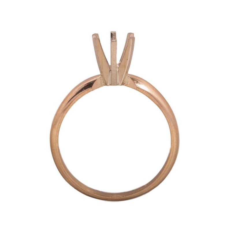 14KW, 14KW/14KY & Platinum Round Solitaire 6mm Center Stone 6-Prong Die Struck - Otto Frei