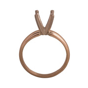 14KW, 14KW/14KY & Platinum Round Solitaire 7.5mm Center Stone 4-Prong Die Struck - Otto Frei