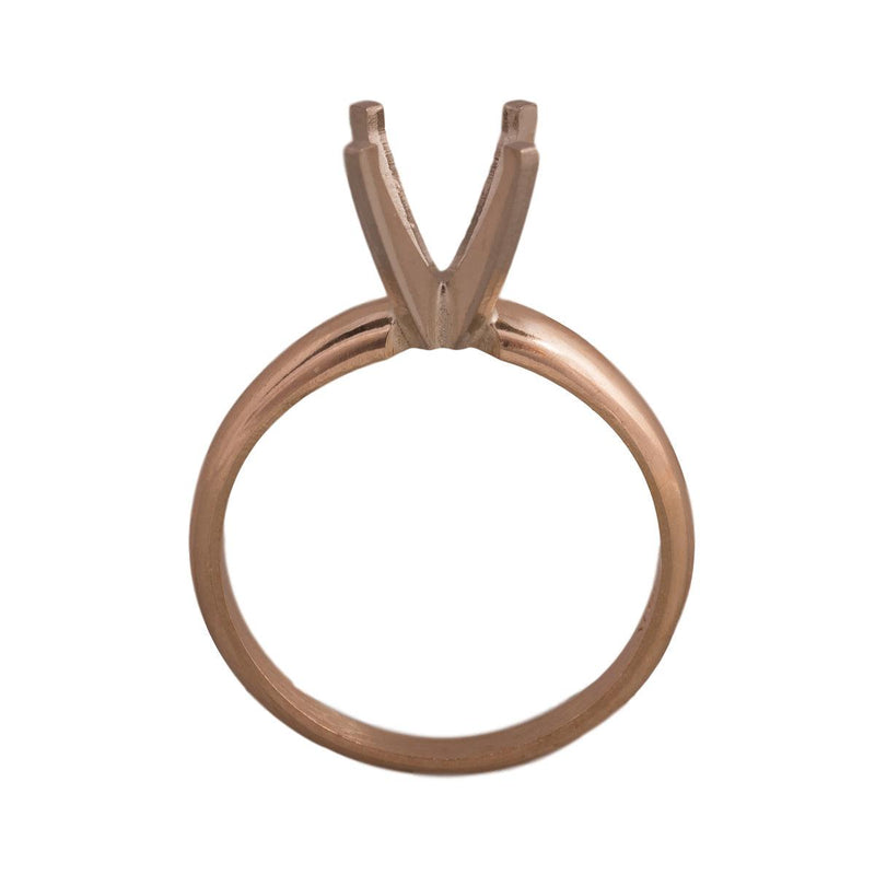 14KW, 14KW/14KY & Platinum Round Solitaire 7.5mm Center Stone 4-Prong Die Struck - Otto Frei