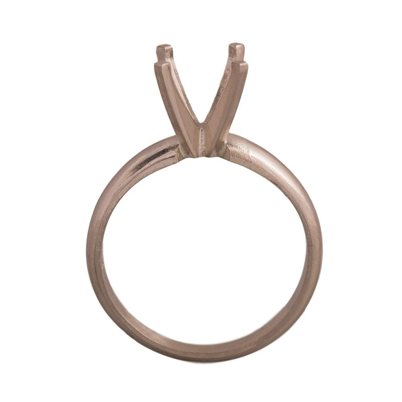 14KW, 14KW/14KY & Platinum Round Solitaire 7.5mm Center Stone 4-Prong Die Struck - Otto Frei