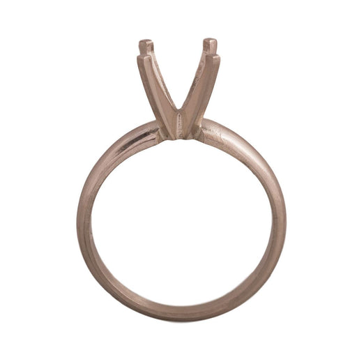 14KW, 14KW/14KY & Platinum Round Solitaire 7.5mm Center Stone 4-Prong Die Struck - Otto Frei