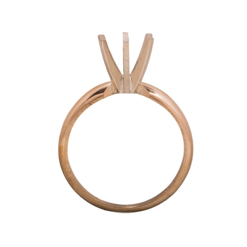 14KW, 14KW/14KY & Platinum Round Solitaire 7.5mm Center Stone 6-Prong Die Struck - Otto Frei