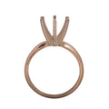 Ringfassung aus Gold & Platin mit rundem 8,5-mm-Solitär und 6-Krappen, massiv geprägt - 14K Weiß