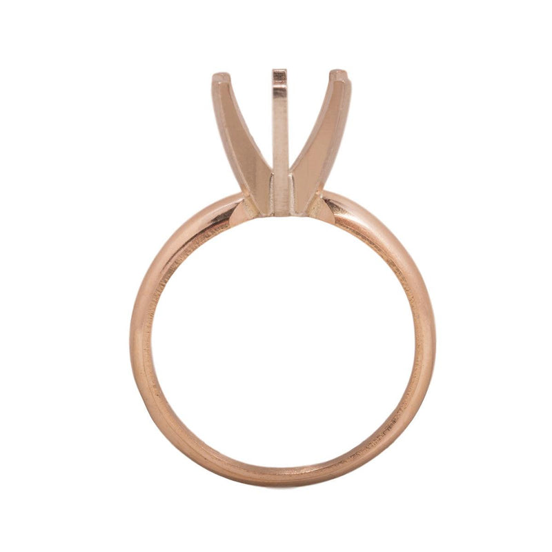 14KW, 14KW/14KY & Platinum Round Solitaire 8mm Center Stone 6-Prong Die Struck - Otto Frei